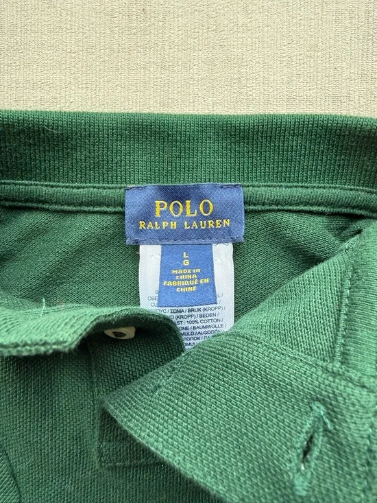 Polo by Ralph Lauren Green Short-Sleeve Dog Polo with Pink Pony - Picture 2 of 5